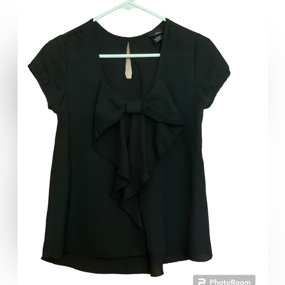 Rue 21 black blouse with bow size small - Picture 1 of 5